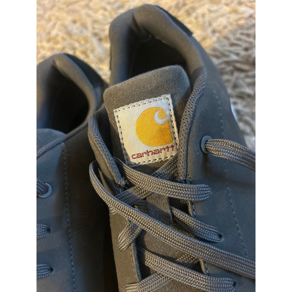 CARHARTT Detroit Nano Toe Leather Sneaker Shadow Gray Never Worn Sz 12 Men Shoe - Picture 6 of 7